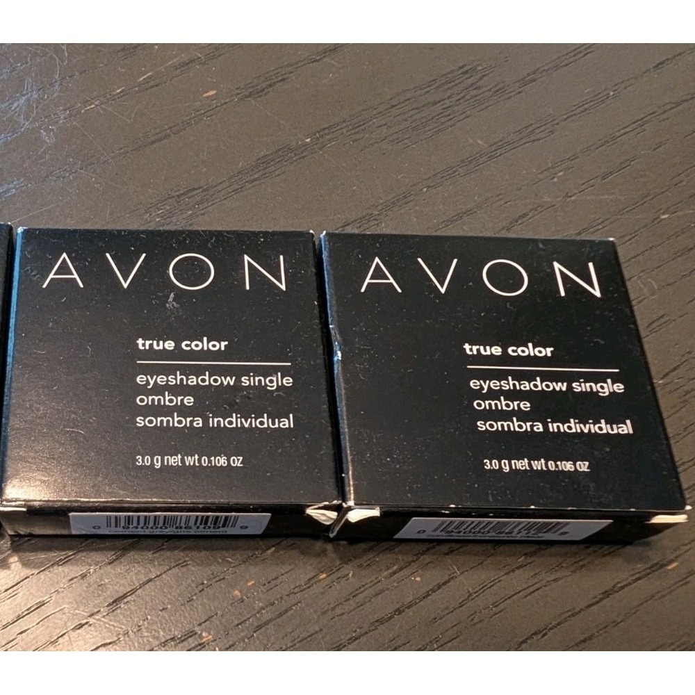 NIB 2 Avon True Color Eye Shadow Singles: Cement Gray And Cornflower Blue